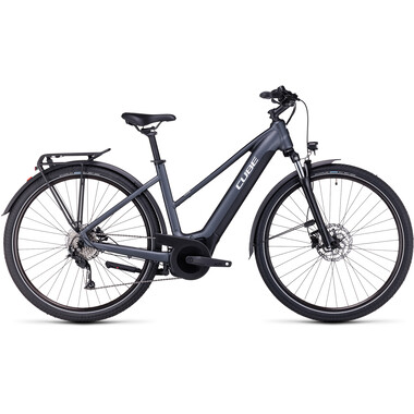 Bicicleta de senderismo eléctrica CUBE TOURING HYBRID ONE 500 TRAPEZ Gris 2023 0